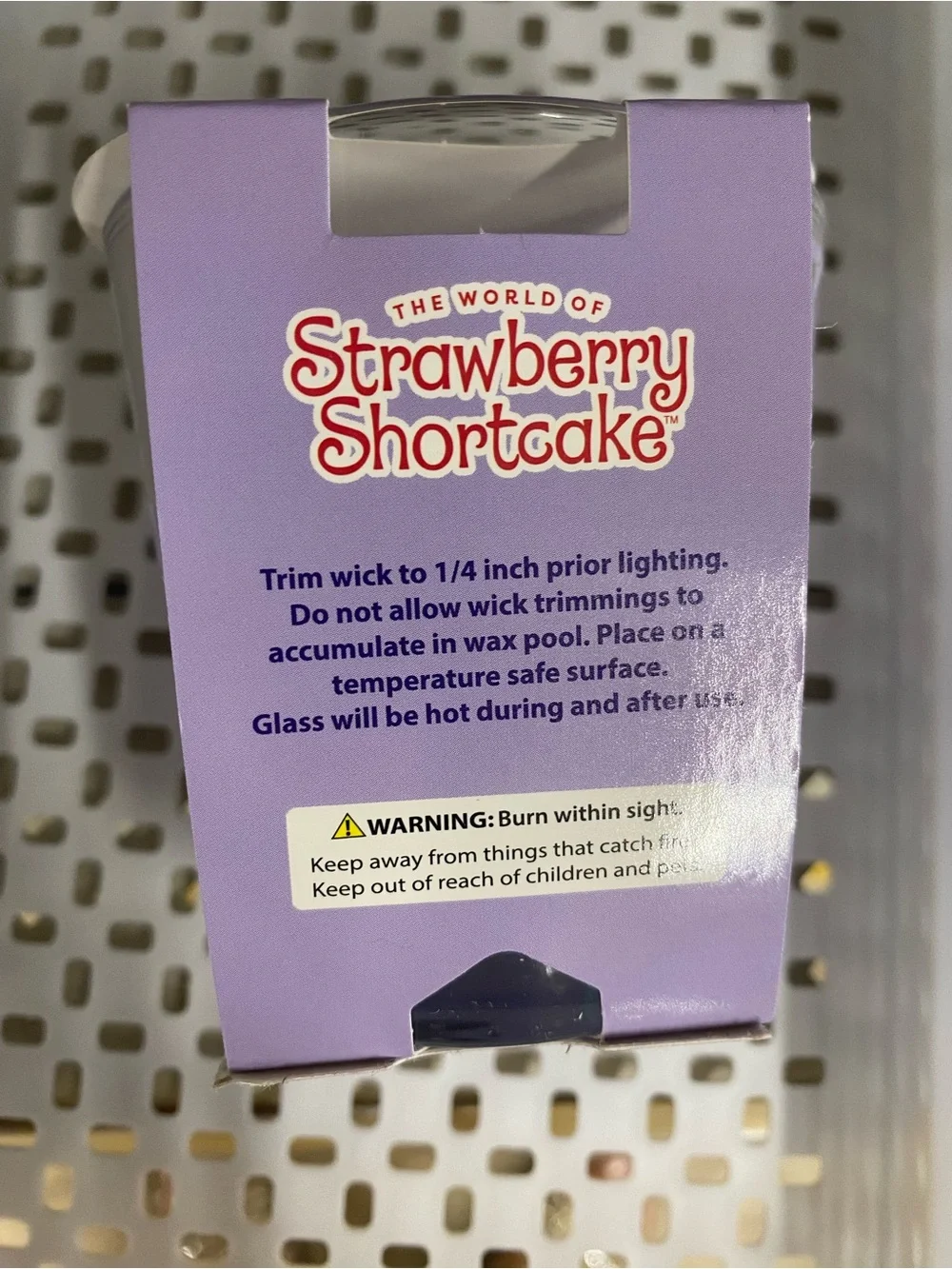 HNN Brands LLC Strawberry Shortcake Plum Scented Candle Purple NWT